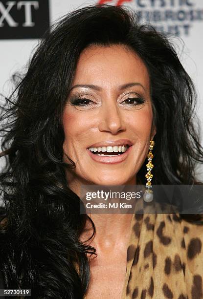 Nancy Dell'Ollio arrives at the Cystic Fibrosis Trust Breathing Life Awards at the Royal Lancaster Hotel on April 28, 2005 in London. The award...