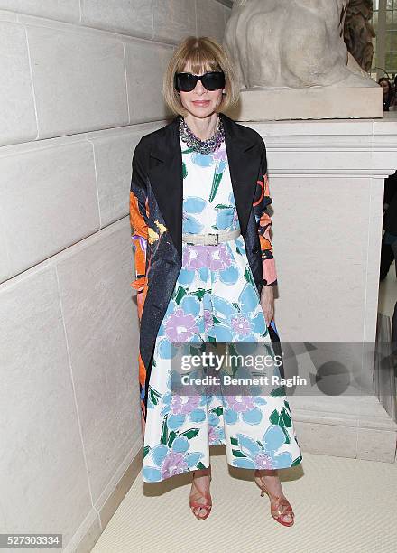 Anna Wintour, Editor-In-Chief of Vougue attends the "Manus x Machina: Fashion In An Age Of Technology" - Press Preview at Metropolitan Museum of Art...