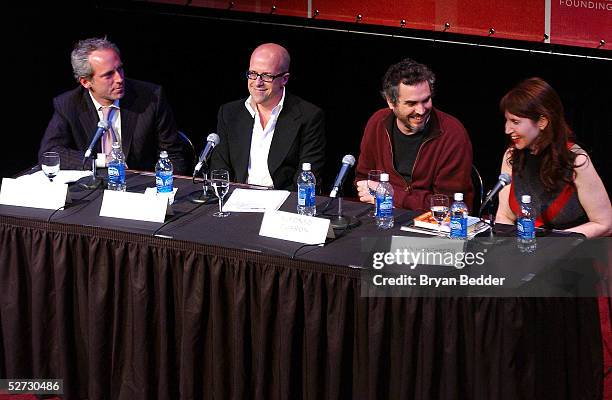 Film Critic Tom Shone, Producer Donald De Line, Director Alfonso Cuaron and Writer Lynn Hirschberg attend Missing: The Classic American Movie Panel...