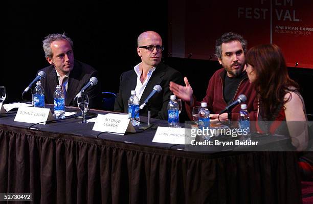 Film Critic Tom Shone, Producer Donald De Line, Director Alfonso Cuaron and Writer Lynn Hirschberg attend Missing: The Classic American Movie Panel...