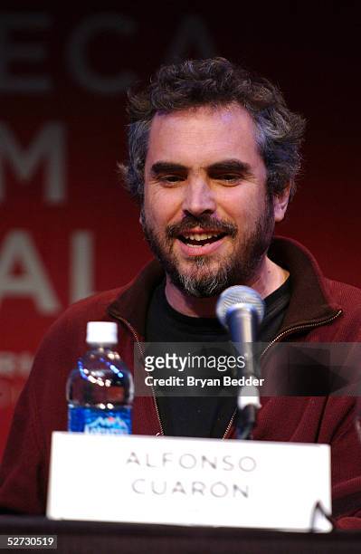 Director Alfonso Cuaron attends Missing: The Classic American Movie Panel at The Tribeca Performing Arts Center during The Tribeca Film Festival...