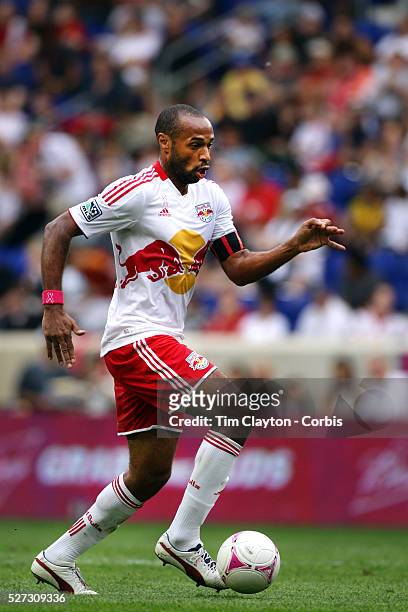 Thierry Henry, New York Red Bulls, in action during the New York Red Bulls V Chicago Fire Major League Soccer regular season match at Red Bull Arena,...