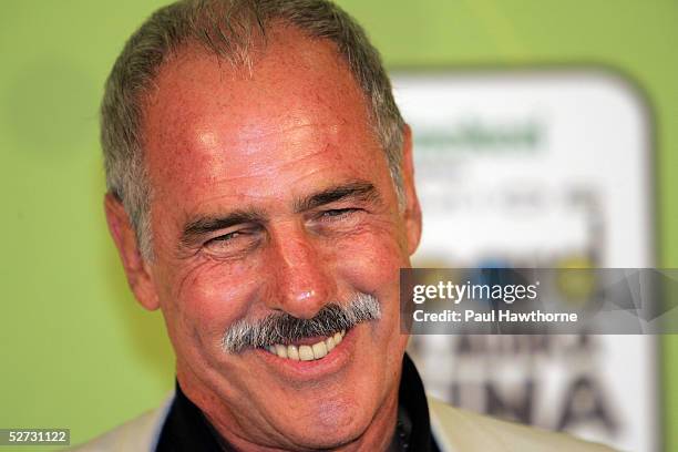 Actor Andres Garcia poses backstage at 2005 Billboard Latin Music Awards at the Miami Arena April 28, 2005 in Miami, Florida.