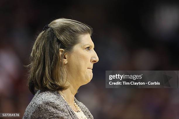 Connecticut Sun head coach Anne Donovan on the sideline during the Connecticut Sun Vs Seattle Storm WNBA regular season game at Mohegan Sun Arena,...