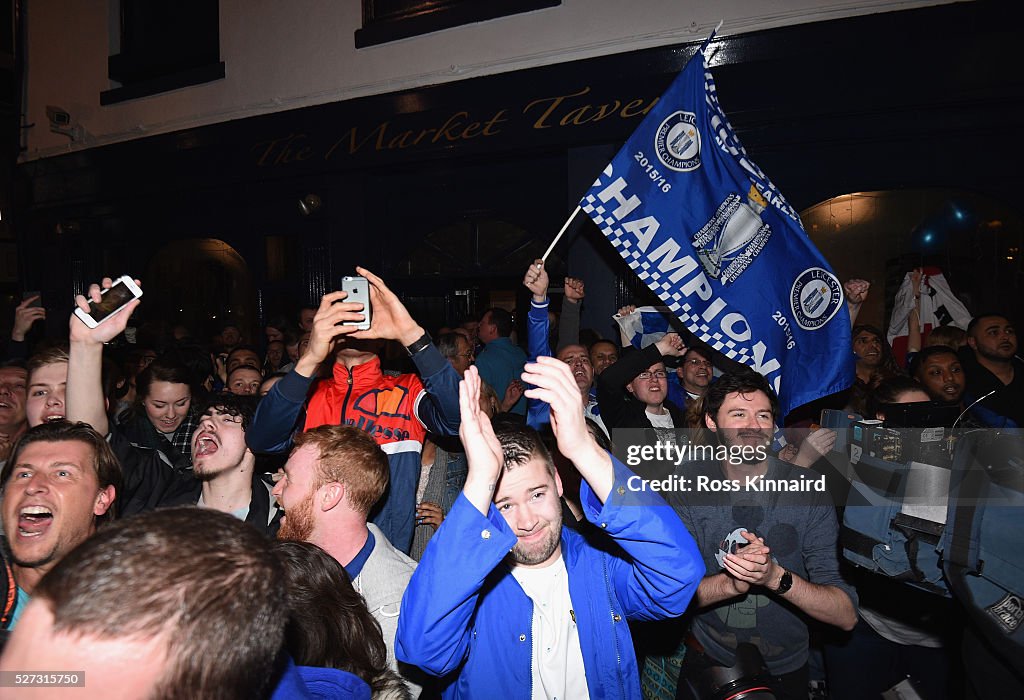 Leicester City Fans Watch Tottenham Hotspur Play Chelsea