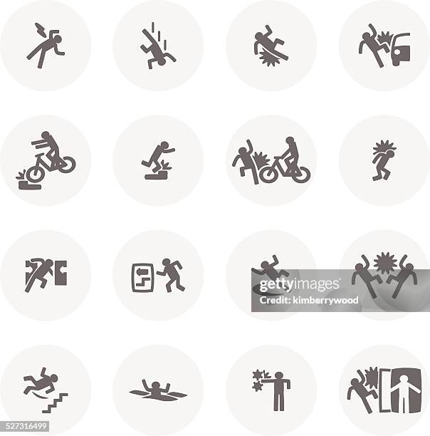 stockillustraties, clipart, cartoons en iconen met accident - entrance building people