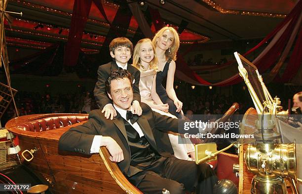 Actors Raul Esparza, Henry Hodges, Ellen Marlo and Erin Dilly attend the opening of "Chitty Chitty Bang Bang" at the Hilton Theatre on April 28, 2005...