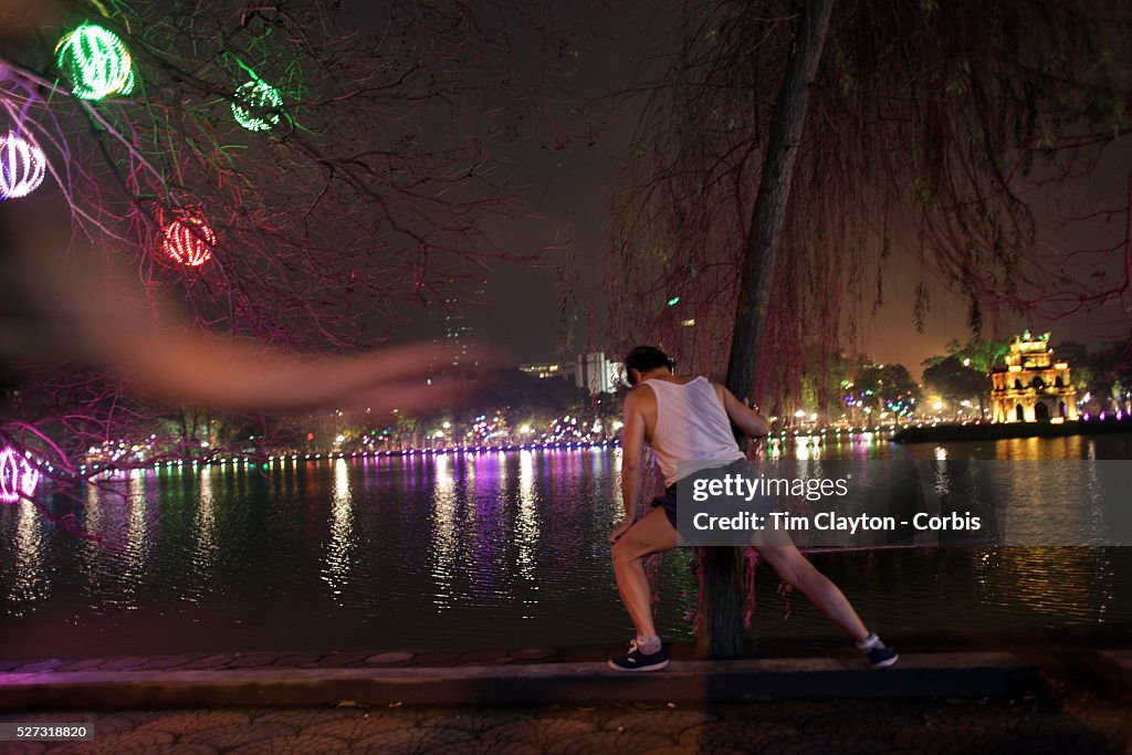 Vietnam - Street exercise in Hanoi