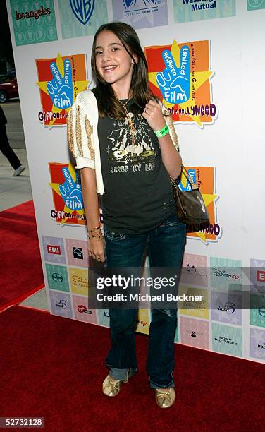 Actress Alexa Nikolas arrives at the Los Angeles premiere of Warner Brothers' "Duma" at the Cinerama Dome at ArcLight Theatres on April 28, 2005 in...