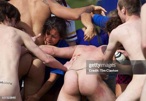 Action from the Nude Blacks v Spanish Conquistadores, nude rugby match, Dunedin, New Zealand The Dunedin-based Nude Blacks were beaten for the first...