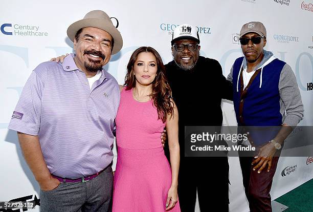 George Lopez, Eva Longoria, Cedric The Entertainer and Arensio Hall attend the 9th Annual George Lopez Celebrity Golf Classic to benefit The George...