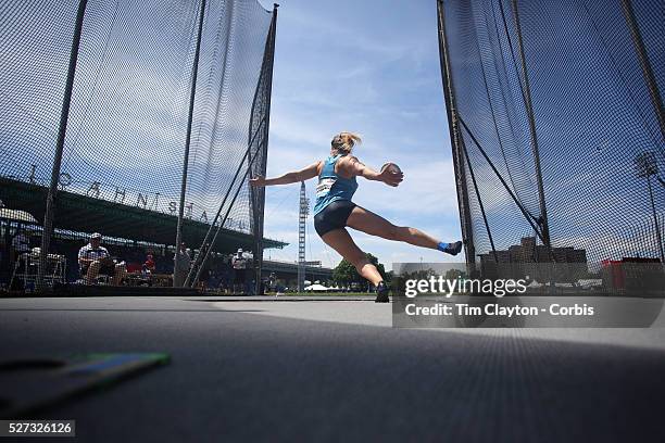 Sandra Perkovic, Croatia, winning the Women's Discus throw event during the Diamond League Adidas Grand Prix at Icahn Stadium, Randall's Island,...