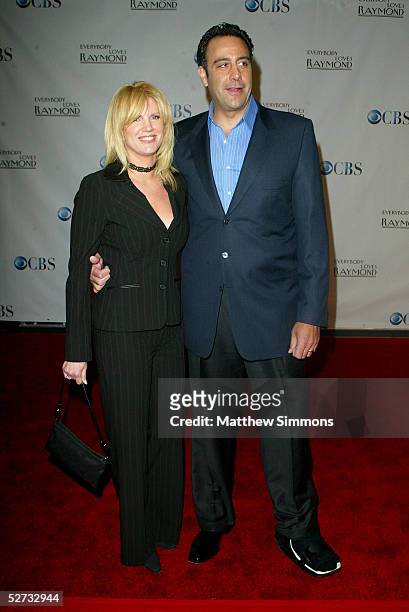 Actor Brad Garrett and his wife Jill Diven arrive at Everybody Loves Raymond Series Wrap Party at Hanger 8 on April 28, 2005 in Santa Monica,...