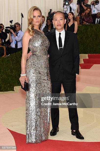 Anna Ewers and Jason Wu attend the "Manus x Machina: Fashion In An Age Of Technology" Costume Institute Gala at Metropolitan Museum of Art on May 2,...