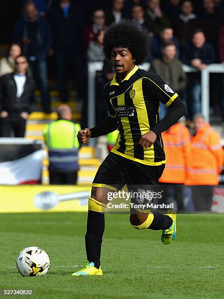 Hamza Choudhury of Burton Albion during the Sky Bet League One match between Burton Albion and Gillingham at Pirelli Stadium on April 30, 2016 in...