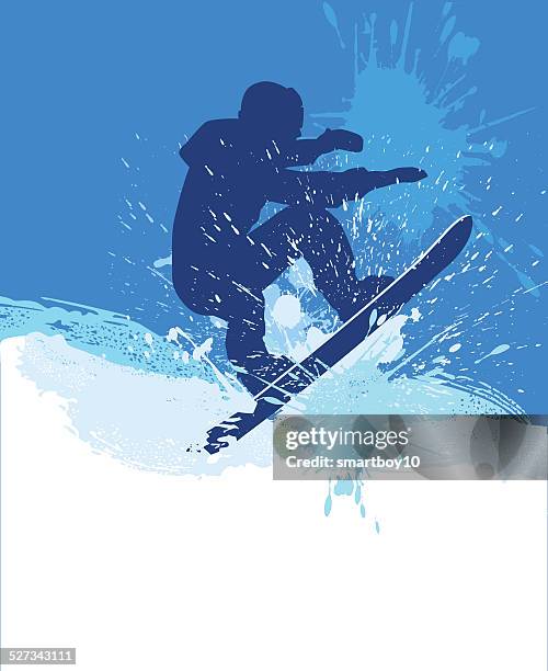 bildbanksillustrationer, clip art samt tecknat material och ikoner med snowboarding - snowboard
