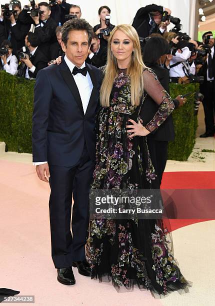Ben Stiller and Christine Taylor attend the "Manus x Machina: Fashion In An Age Of Technology" Costume Institute Gala at Metropolitan Museum of Art...