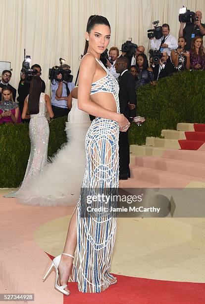 Kendall Jenner attends the "Manus x Machina: Fashion In An Age Of Technology" Costume Institute Gala at Metropolitan Museum of Art on May 2, 2016 in...