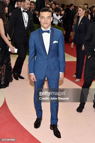 Rami Malek attends the "Manus x Machina: Fashion In An Age Of Technology" Costume Institute Gala at Metropolitan Museum of Art on May 2, 2016 in New...