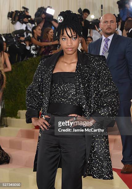 Willow Smith attends the "Manus x Machina: Fashion In An Age Of Technology" Costume Institute Gala at Metropolitan Museum of Art on May 2, 2016 in...