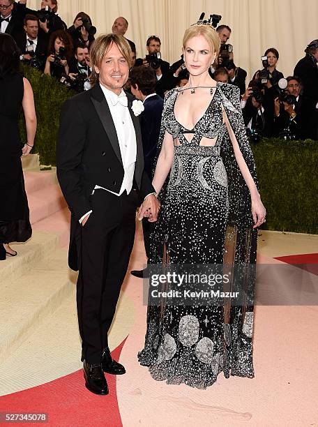 Keith Urban and Nicole Kidman attend "Manus x Machina: Fashion In An Age Of Technology" Costume Institute Gala at Metropolitan Museum of Art on May...