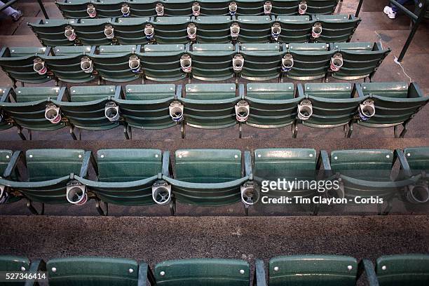 Seats during the Rochester Red Wings V The Scranton/Wilkes-Barre RailRiders, Minor League ball game at Frontier Field, Rochester, New York State....