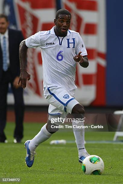 Juan C. Garcia, Honduras, in action during the Israel V Honduras International Friendly football match at Citi Field, Queens, New York, USA. 2nd June...