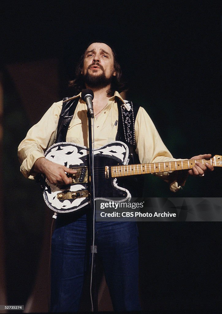Jennings American country music singer Waylon Jennings performs on stage ...