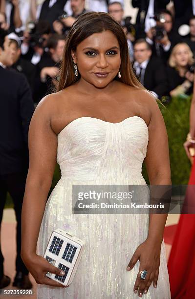 Mindy Kaling attends the "Manus x Machina: Fashion In An Age Of Technology" Costume Institute Gala at Metropolitan Museum of Art on May 2, 2016 in...