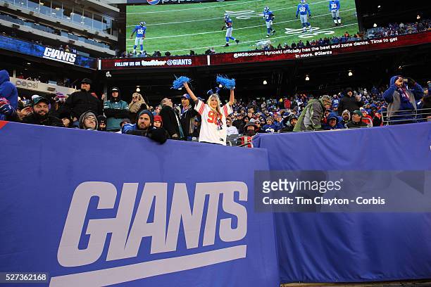 Giants fans during the New York Giants V Philadelphia Eagles NFL American Football match at MetLife Stadium, East Rutherford, NJ, USA. 30th December...