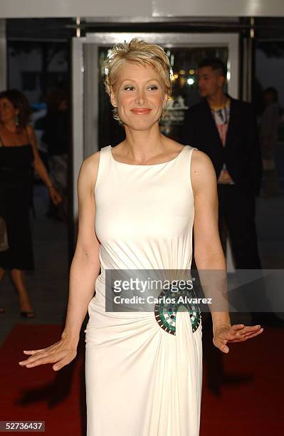 Teresa Viejo attends the Spain TV Academy Awards on April 29, 2005 in Madrid, Spain.