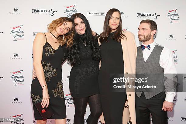 Chelsea Tyler, Mia Tyler, Liv Tyler and Taj Tallarico attend "Steven Tyler...Out on a Limb" show to benefit Janie's Fund in collaboration with Youth...