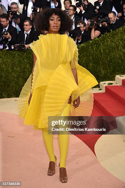 Solange Knowles attends the "Manus x Machina: Fashion In An Age Of Technology" Costume Institute Gala at Metropolitan Museum of Art on May 2, 2016 in...