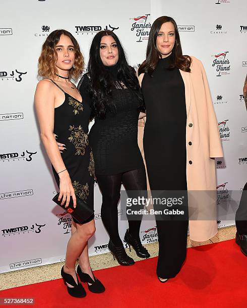 Actresses Chelsea Tyler, Mia Tyler and Liv Tyler attend the Steven Tyler...Out On A Limb Benefit Concert on May 02, 2016 in New York, New York.