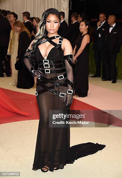 Nicki Minaj attends "Manus x Machina: Fashion In An Age Of Technology" Costume Institute Gala at Metropolitan Museum of Art on May 2, 2016 in New...