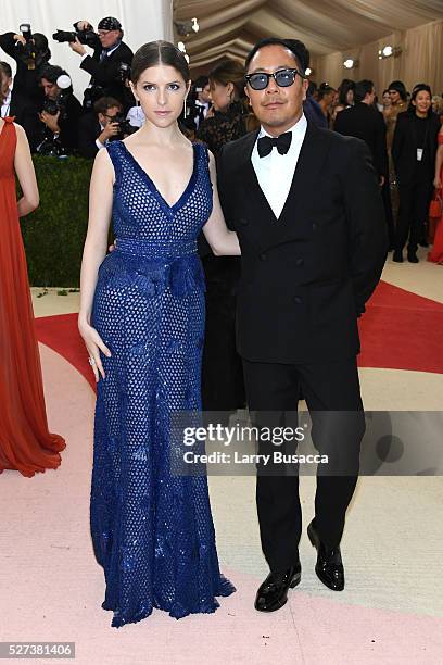 Anna Kendrick and Derek Lam attend the "Manus x Machina: Fashion In An Age Of Technology" Costume Institute Gala at Metropolitan Museum of Art on May...