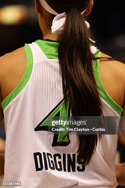 Skylar Diggins, Notre Dame, in action during the Connecticut V Notre Dame Final match won by Notre Dame during the Big East Conference, 2013 Women's...