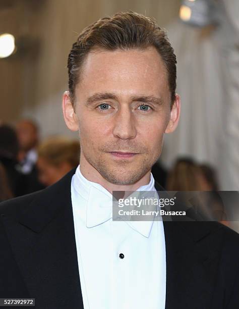 Actor Tom Hiddlestonattends the "Manus x Machina: Fashion In An Age Of Technology" Costume Institute Gala at Metropolitan Museum of Art on May 2,...