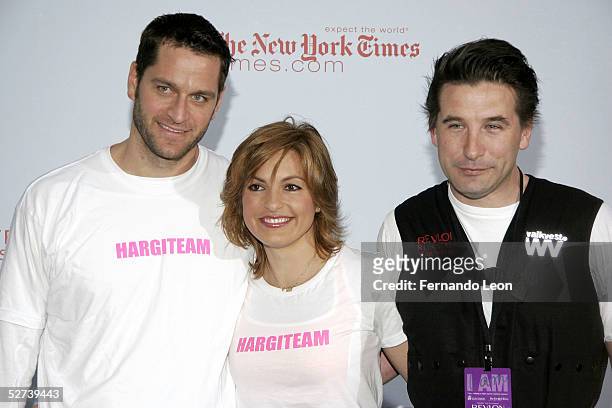 Actor Peter Hermann, his wife actress Mariska Hargitay, and actor Billy Baldwin arrive at the 8th Annual Revlon Run/Walk for Women at Times Square...