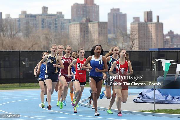 High School athletes in action during the 2013 NYC Mayor's Cup Outdoor Track and Field Championships at Icahn Stadium, Randall's Island, New York...