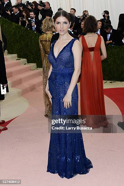 Actress Anna Kendrick attends the "Manus x Machina: Fashion In An Age Of Technology" Costume Institute Gala at Metropolitan Museum of Art on May 2,...