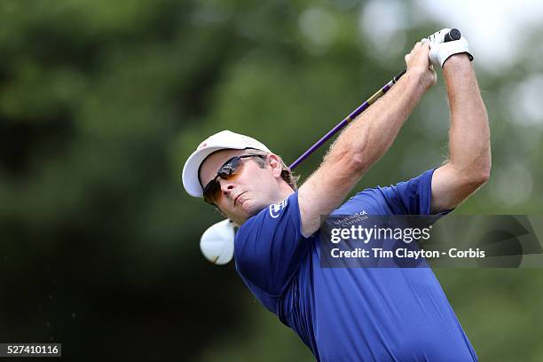 Kevin Streelman, USA, in action on the final day while winning the Travelers Championship at the TPC River Highlands, Cromwell, Connecticut, USA....