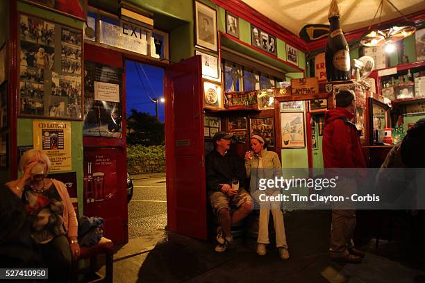 Pub scene in Dingle County Kerry. Dingle is the only town on the Dingle Peninsula. Principal industries in the town are tourism, fishing and...