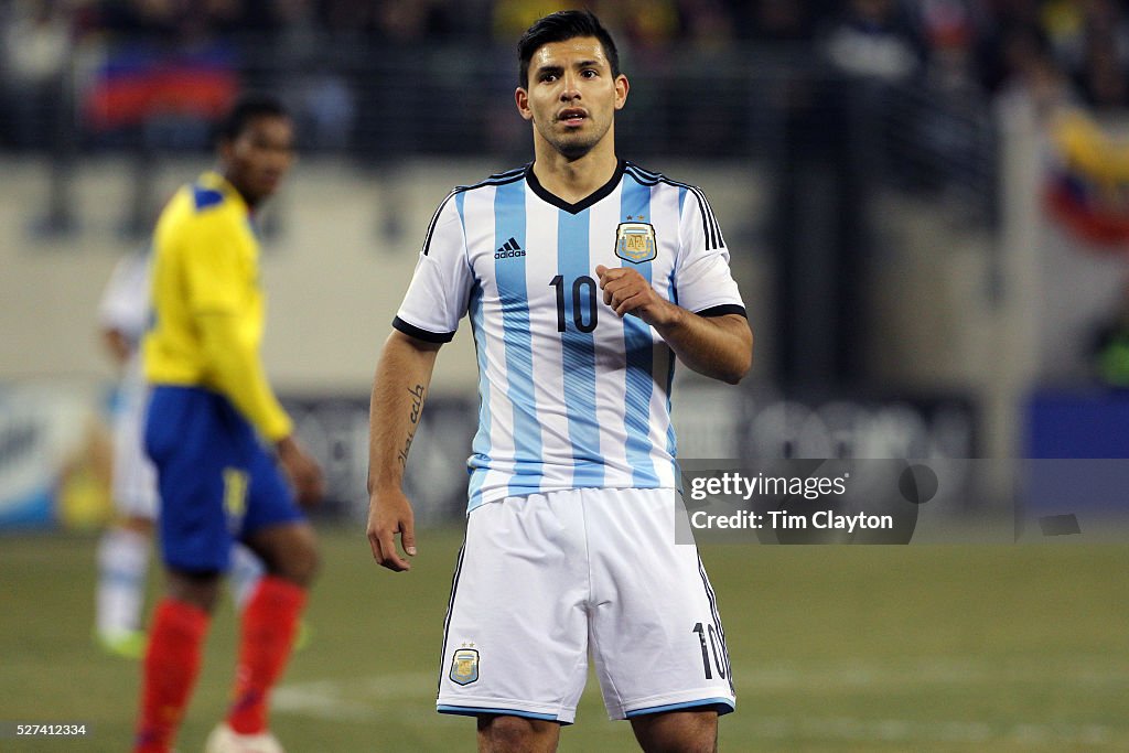 Argentina Vs Ecuador. Gillette International Soccer Series at MetLife Stadium, New Jersey. USA