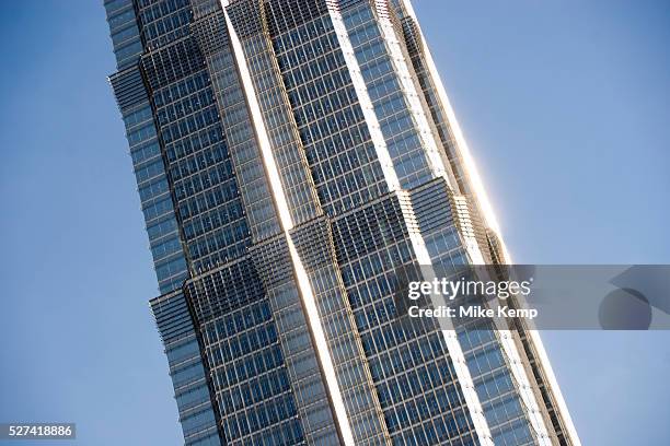 The Jin Mao Building towers above the Pudong Skyline. At 88 stories and 421m tall it is Shanghai's tallest building and the third tallest building in...