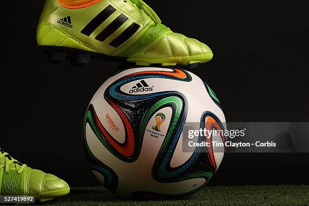 Brazuca football. The official Adidas match ball for the FIFA World Cup Brazil 2014. Photo Tim Clayton