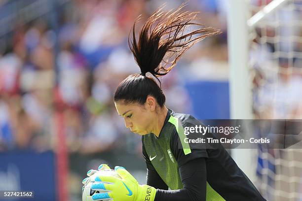 Women's National Team goalkeeper Hope Solo warming up before the U.S. Women's National Team Vs Korean Republic, International Soccer Friendly in...