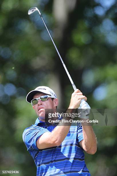 Brian Davis, England, in action during the third round of the Travelers Championship at the TPC River Highlands, Cromwell, Connecticut, USA. 21st...