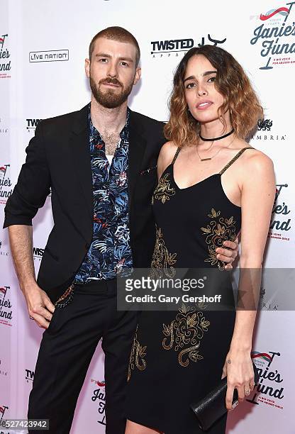 Jon Foster and Chelsea Tyler attend the 'Steven Tyler...Out on a Limb' show to benefit Janie's Fund in collaboration with Youth Villages at David...