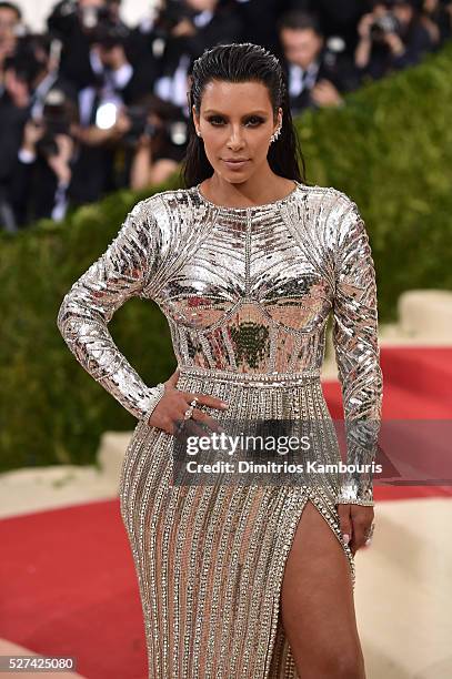 Kim Kardashian West attends the "Manus x Machina: Fashion In An Age Of Technology" Costume Institute Gala at Metropolitan Museum of Art on May 2,...